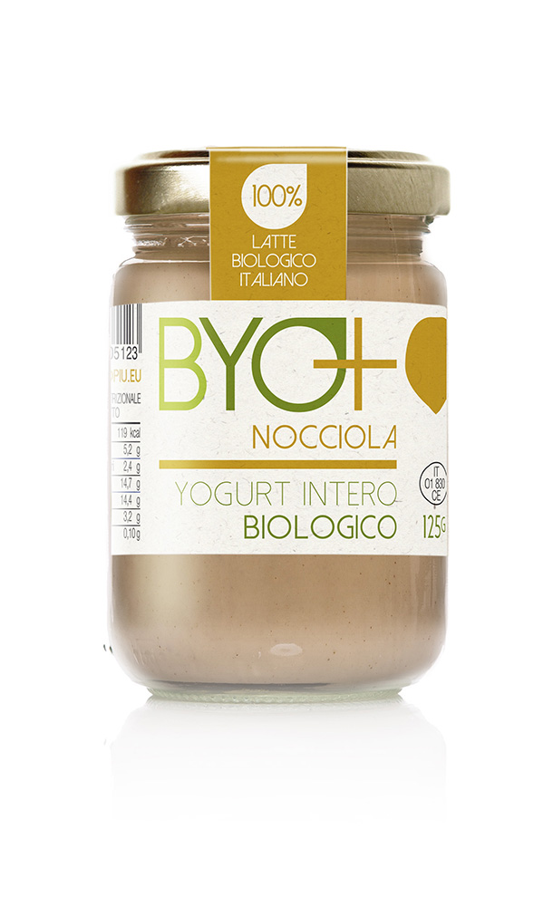 ByoPiu_Yogurt intero biologico 125g-nocciola
