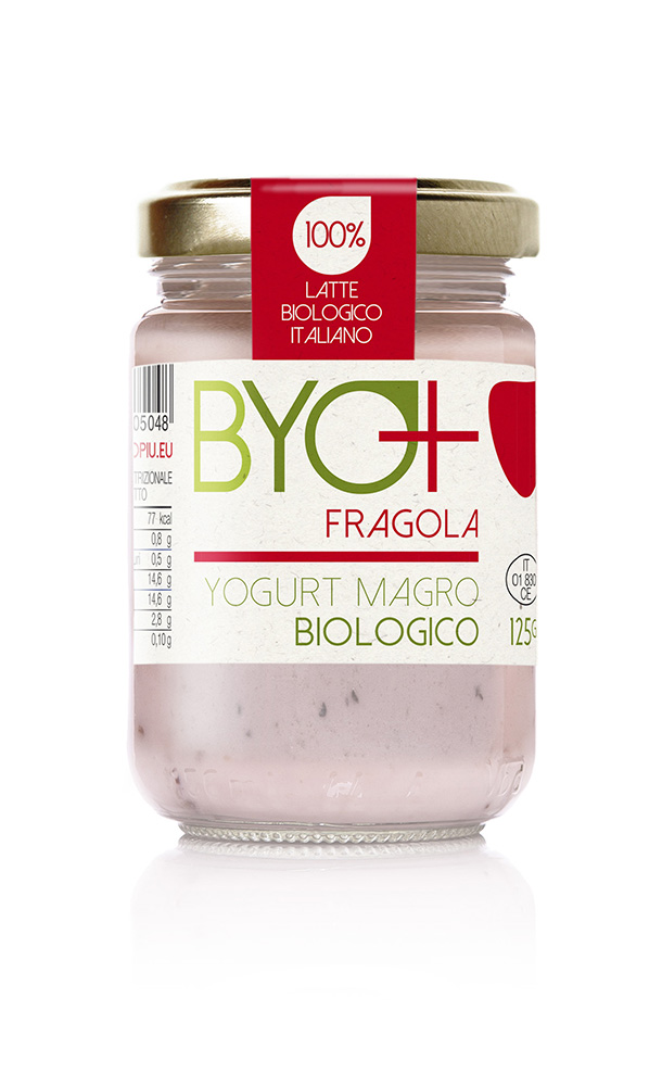 ByoPiu_Yogurt magro biologico 125g-fragola