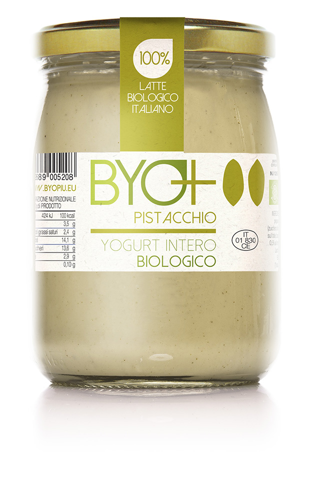 ByoPiu_yogurt intero biologico 500g-pistacchio
