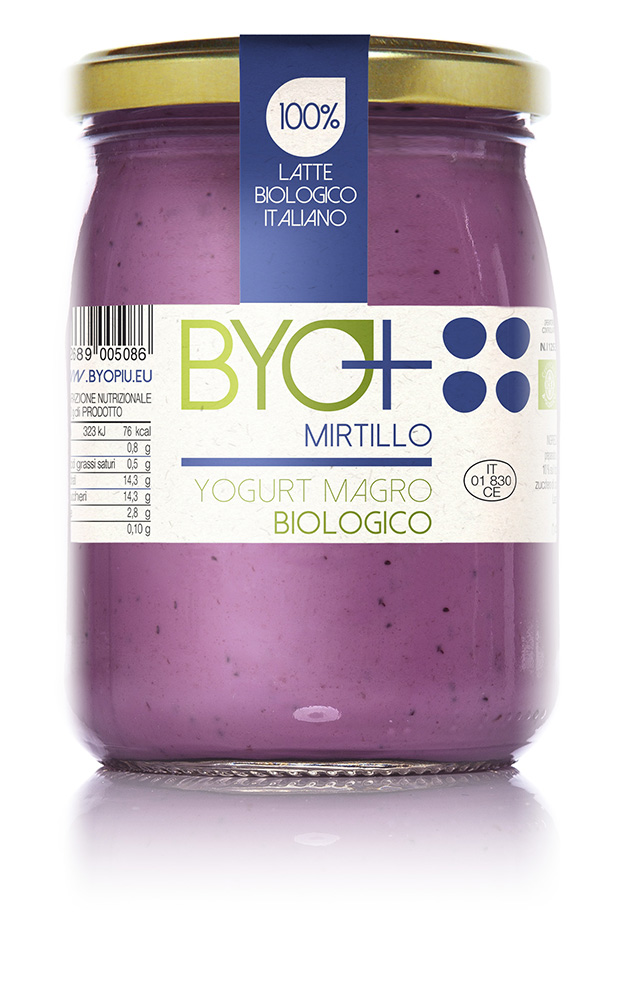ByoPiu_yogurt magro biologico 500g-mirtillo